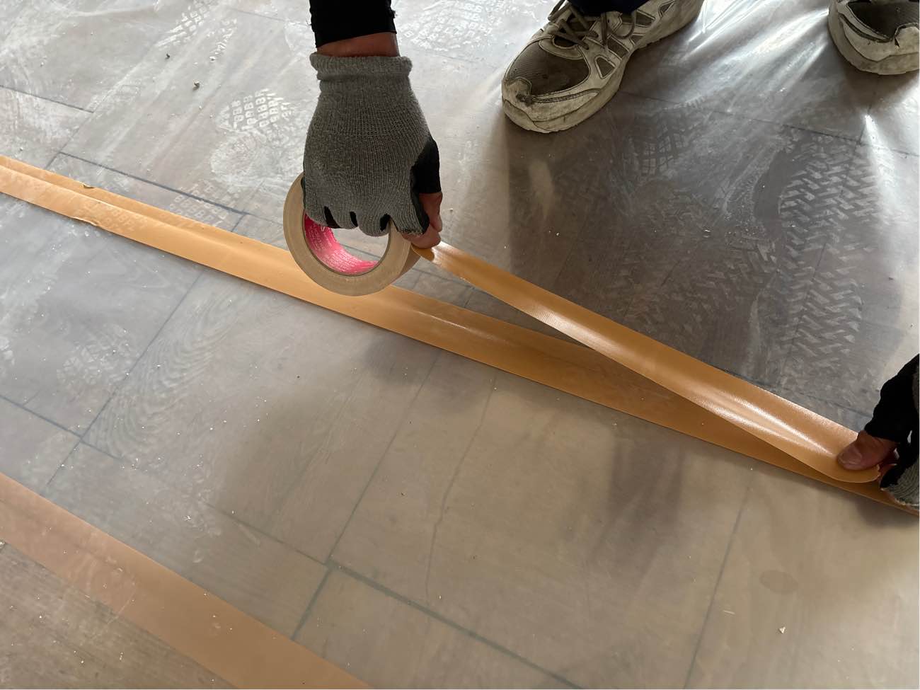 床養生二重目の設置