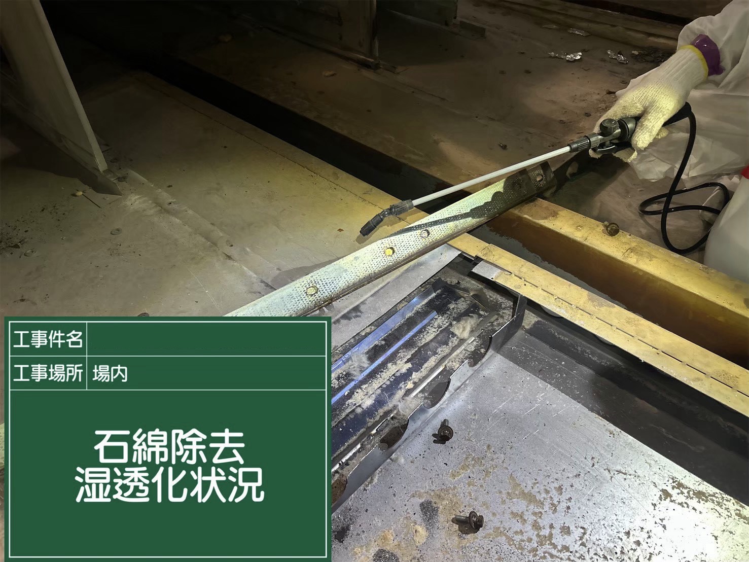 湿潤をしている様子